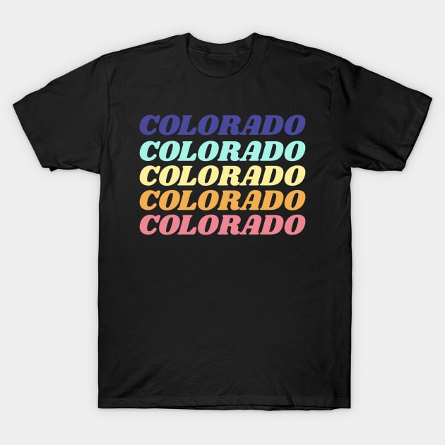 Colorado State Lettering T-Shirt by TayaDesign